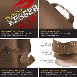 KESSER® BBQ Premium Housse De Barbecue Barbecue à Gaz Couverture De Barbecue Couvercle Résistant Aux Intempéries - Pour Barbecues Weber, Brinkmann, Char Broil Housse De Barbecue Housse De Protection | Tissu Oxford 600D Indéchirable, Marron, 147 X 61 X 122 8 KESSER® BBQ Premium Housse De Barbecue Barbecue à Gaz Couverture De Barbecue Couvercle Résistant Aux Intempéries - Pour Barbecues Weber, Brinkmann, Char Broil Housse De Barbecue Housse De Protection | Tissu Oxford 600D Indéchirable, Marron, 147 X 61 X 122 -Accessoires de barbecue Soldes 55012778 4