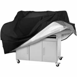TINOR Housse Barbecue, 420D Oxford Bâche De Protection, Anti-Vent/Solei/l'eau, Exterieur Housse Barbecue Convient La Plupart Des Grills (170*61*117cm)