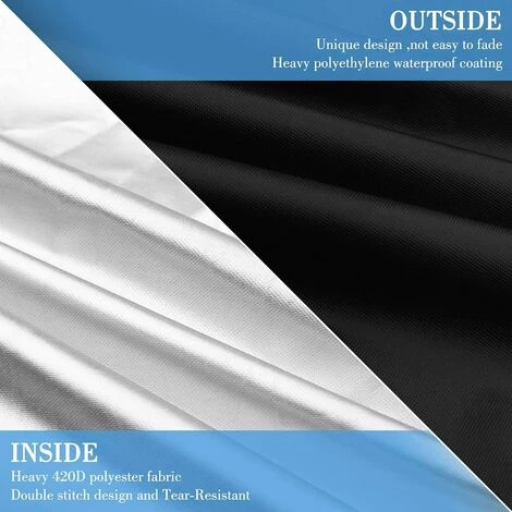 TINOR Housse Barbecue, 420D Oxford Bâche De Protection, Anti-Vent/Solei/l'eau, Exterieur Housse Barbecue Convient La Plupart Des Grills (170*61*117cm) 4 TINOR Housse Barbecue, 420D Oxford Bâche De Protection, Anti-Vent/Solei/l'eau, Exterieur Housse Barbecue Convient La Plupart Des Grills (170*61*117cm) – Image 4