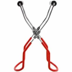BEARSU Pinces De Levage Bocal Avec Poignées En Caoutchouc Trousse à Outils Poignée Acier Inoxydable Longue Pince Pour Bocaux Anti Lève-bocaux Verre Lève-Bocal (Red)