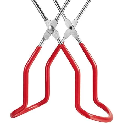 BEARSU Pinces De Levage Bocal Avec Poignées En Caoutchouc Trousse à Outils Poignée Acier Inoxydable Longue Pince Pour Bocaux Anti Lève-bocaux Verre Lève-Bocal (Red) 4 BEARSU Pinces De Levage Bocal Avec Poignées En Caoutchouc Trousse à Outils Poignée Acier Inoxydable Longue Pince Pour Bocaux Anti Lève-bocaux Verre Lève-Bocal (Red) – Image 4