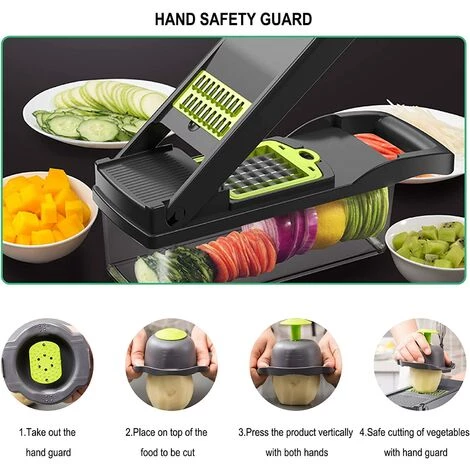 Coupe Legumes Multifonctions Trancheur De Légumes -Decoupe Legumes Coupe Legumes Manuel - Coupe Legume Cube Coupe Tomates, Pomme De Terre, Fruits, Carotte, Concombre, Oignons,Irisfr 4 Coupe Legumes Multifonctions Trancheur De Légumes -Decoupe Legumes Coupe Legumes Manuel - Coupe Legume Cube Coupe Tomates, Pomme De Terre, Fruits, Carotte, Concombre, Oignons,Irisfr – Image 4