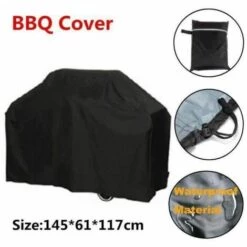 Housse Barbecue BBQ Protection Etanche Cache Poussière Pluie Noir Jardin Patio 145x61x117cm Noir FUIENKO