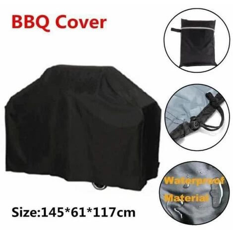 Housse Barbecue BBQ Protection Etanche Cache Poussière Pluie Noir Jardin Patio 145x61x117cm Noir FUIENKO 1 Housse Barbecue BBQ Protection Etanche Cache Poussière Pluie Noir Jardin Patio 145x61x117cm Noir FUIENKO