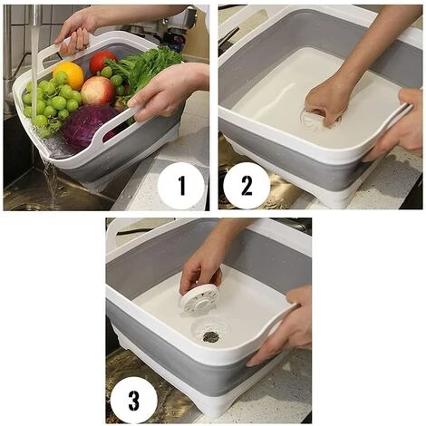 QERSTA Bassine à Vaisselle Pliable, Bol Dévier De Camping Lavabo Pliable Portable/Évier De Cuisine Idéal Pour Le Camping, Les Caravanes, Les Activités De Plein Air, La Cuisine 3 QERSTA Bassine à Vaisselle Pliable, Bol Dévier De Camping Lavabo Pliable Portable/Évier De Cuisine Idéal Pour Le Camping, Les Caravanes, Les Activités De Plein Air, La Cuisine – Image 3