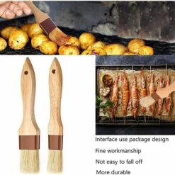 Fei Yu Pinceau Alimentaire, Pinceau Cuisine 2 Pièces, Pinceau Patisserie, Brosse à Poils Naturels, Pinceau à Pâtisserie Bois Pour La Cuisson Au Barbecue Le Barbecue La Marinade De Cuisine 7 Fei Yu Pinceau Alimentaire, Pinceau Cuisine 2 Pièces, Pinceau Patisserie, Brosse à Poils Naturels, Pinceau à Pâtisserie Bois Pour La Cuisson Au Barbecue Le Barbecue La Marinade De Cuisine -Accessoires de barbecue Soldes 55599756 3