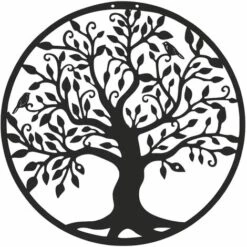 CATHERINE Art Mural En Métal Art De L'arbre De Vie Signe De Famille Arbre En Métal Décoration Murale Décoration D'intérieur Décoratif Suspendu Au Mur Décoration De La Maison Sculpture Murale Intérieure 35×35cm
