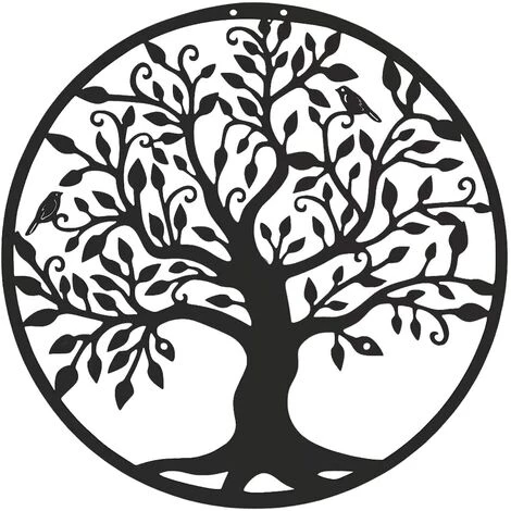 CATHERINE Art Mural En Métal Art De L'arbre De Vie Signe De Famille Arbre En Métal Décoration Murale Décoration D'intérieur Décoratif Suspendu Au Mur Décoration De La Maison Sculpture Murale Intérieure 35×35cm 1 CATHERINE Art Mural En Métal Art De L'arbre De Vie Signe De Famille Arbre En Métal Décoration Murale Décoration D'intérieur Décoratif Suspendu Au Mur Décoration De La Maison Sculpture Murale Intérieure 35×35cm