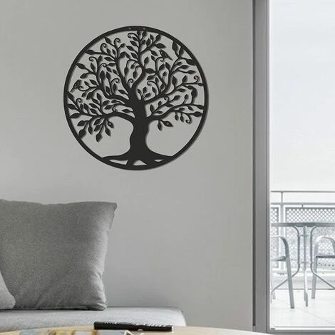 CATHERINE Art Mural En Métal Art De L'arbre De Vie Signe De Famille Arbre En Métal Décoration Murale Décoration D'intérieur Décoratif Suspendu Au Mur Décoration De La Maison Sculpture Murale Intérieure 35×35cm 3 CATHERINE Art Mural En Métal Art De L'arbre De Vie Signe De Famille Arbre En Métal Décoration Murale Décoration D'intérieur Décoratif Suspendu Au Mur Décoration De La Maison Sculpture Murale Intérieure 35×35cm – Image 3