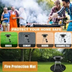 ASUPERMALL Tapis De Feu Rond Pour Barbecue De Grande Taille, Herbe, Protecteur De Sol Pour Camping En Plein Air, Pique-Nique, Barbecue, Arrière-Cour - 40 Pouces 8 ASUPERMALL Tapis De Feu Rond Pour Barbecue De Grande Taille, Herbe, Protecteur De Sol Pour Camping En Plein Air, Pique-Nique, Barbecue, Arrière-Cour - 40 Pouces -Accessoires de barbecue Soldes 55665732 4