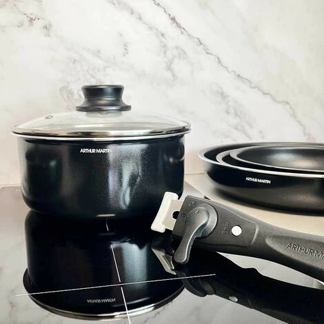 SHOPSTORY ARTHUR MARTIN : Batterie De Cuisine 10 Pièces Tous Feux | Noir 2 SHOPSTORY ARTHUR MARTIN : Batterie De Cuisine 10 Pièces Tous Feux | Noir – Image 2