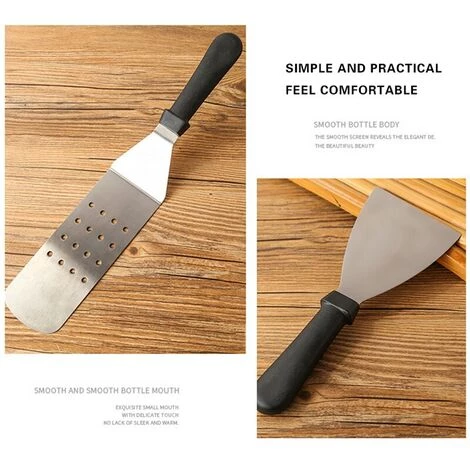 LEDMOMO Lot De 6 Cuisine Spatule En Acier Inoxydable Griller Spatule Gratter Crêpes Teppanyaki Cuisine Outil De Cuisson 3 LEDMOMO Lot De 6 Cuisine Spatule En Acier Inoxydable Griller Spatule Gratter Crêpes Teppanyaki Cuisine Outil De Cuisson – Image 3
