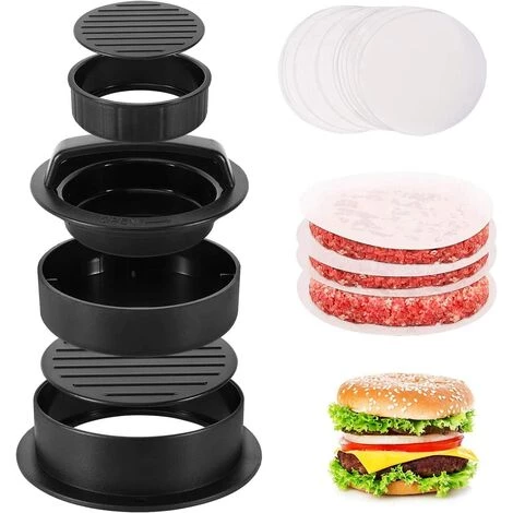 ROSIER Faites Des Hamburgers, Parfaits En Viande Hachée Mince | Presse Burger | Patty Maker Presse Hamburger Boulettes De Viandes Accessoires De Ba 50 Feuilles Papier(125*125*60mm)——VEBTles 2 ROSIER Faites Des Hamburgers, Parfaits En Viande Hachée Mince | Presse Burger | Patty Maker Presse Hamburger Boulettes De Viandes Accessoires De Ba 50 Feuilles Papier(125*125*60mm)——VEBTles – Image 2