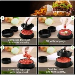 ROSIER Faites Des Hamburgers, Parfaits En Viande Hachée Mince | Presse Burger | Patty Maker Presse Hamburger Boulettes De Viandes Accessoires De Ba 50 Feuilles Papier(125*125*60mm)——VEBTles 8 ROSIER Faites Des Hamburgers, Parfaits En Viande Hachée Mince | Presse Burger | Patty Maker Presse Hamburger Boulettes De Viandes Accessoires De Ba 50 Feuilles Papier(125*125*60mm)——VEBTles -Accessoires de barbecue Soldes 57120031 4