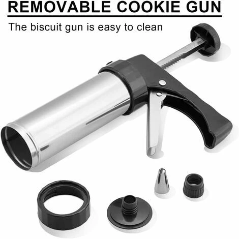MONLY Seringue Patisserie Inox Professionnelle Presse A Biscuit Pistolet Patisserie Avec 13 Disques Biscuits Et 8 Douilles 3 MONLY Seringue Patisserie Inox Professionnelle Presse A Biscuit Pistolet Patisserie Avec 13 Disques Biscuits Et 8 Douilles – Image 3