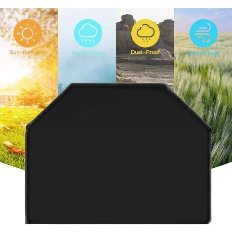REGALI Housse Barbecue, Housse Barbecue Gaz De Grill Anti-Vent/Anti-UV/Anti-l'eau/Anti-l'Humidité/Antipoussière, 145 X 61 X 117 Cm, Noir 4 REGALI Housse Barbecue, Housse Barbecue Gaz De Grill Anti-Vent/Anti-UV/Anti-l'eau/Anti-l'Humidité/Antipoussière, 145 X 61 X 117 Cm, Noir – Image 4