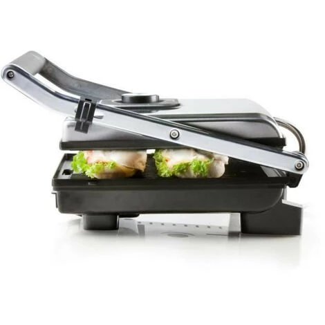 DOMO - Grill Multifonctions En Acier Inoxydable - Grandes Plaques Teflon - Couvercle Flottant - Thermostat Réglable 3 DOMO - Grill Multifonctions En Acier Inoxydable - Grandes Plaques Teflon - Couvercle Flottant - Thermostat Réglable – Image 3