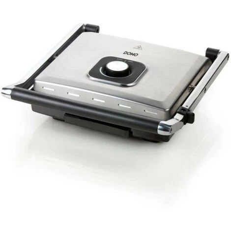 DOMO - Grill Multifonctions En Acier Inoxydable - Grandes Plaques Teflon - Couvercle Flottant - Thermostat Réglable 4 DOMO - Grill Multifonctions En Acier Inoxydable - Grandes Plaques Teflon - Couvercle Flottant - Thermostat Réglable – Image 4