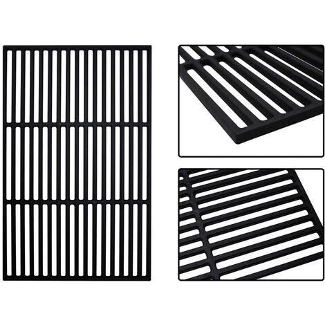 Randaco Grille Carrée Grille En Fonte Fixation Barbecue Grille De Barbecue Camping 54x34cm - Noir 5 Randaco Grille Carrée Grille En Fonte Fixation Barbecue Grille De Barbecue Camping 54x34cm - Noir – Image 5