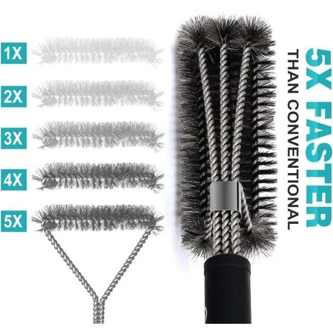 AIDUCHO Brosse Barbecue, 3 En 1 Brosse Nettoyage Barbecue, Longue Poignée, Poils Acier Inoxydable Pour Nettoyer Rapidement & Efficacement Tous Les Grils 2 AIDUCHO Brosse Barbecue, 3 En 1 Brosse Nettoyage Barbecue, Longue Poignée, Poils Acier Inoxydable Pour Nettoyer Rapidement & Efficacement Tous Les Grils – Image 2