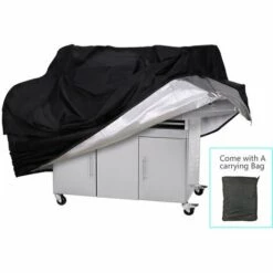 AIDUCHO Housse Barbecue, Housse Pour Barbecue En Tissu Oxford En Polyester Enduit D'argent 210D——Cylindrique 4XS-(0.14KG)-Φ71X56CM