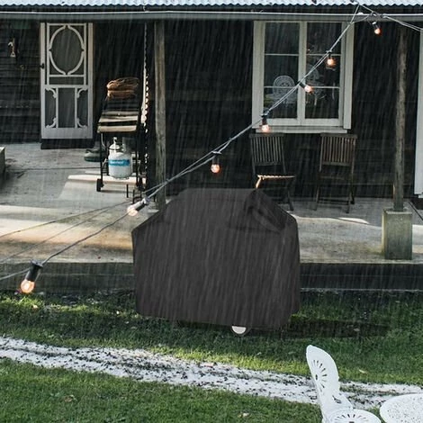 BEICHEN Housse Barbecue Housse De Protection Housse De BBQ Couverture De Gril De Cour De Tissu D'Oxford Imperméable 145x61x117cm Noir 2 BEICHEN Housse Barbecue Housse De Protection Housse De BBQ Couverture De Gril De Cour De Tissu D'Oxford Imperméable 145x61x117cm Noir – Image 2