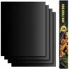 ABCRITAL Tapis De Cuisson, 4 Pièces 50 * 40Cm Papier Barbecue ​Anti-Adhérent Réutilisable Nettoyable, Grille Bbq Mats Pour Fours Assistés/Charbon/Gaz/Grill Électrique