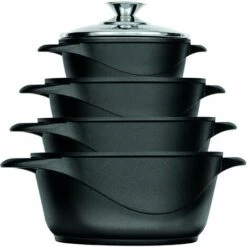 Smile MGK-12 Batterie De Cuisine Induction 8 Pièces Noir - Noir