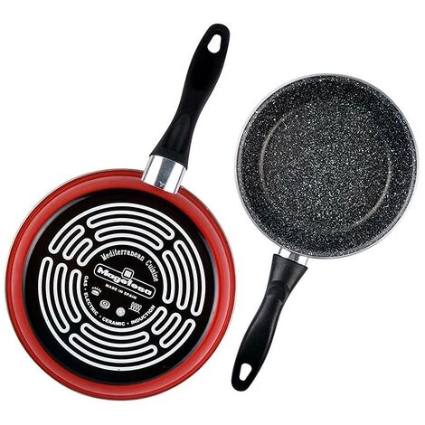 Magefesa K2 Roja Lot De 3 Poêles 20-24-28 Cm Induction, Antiadhésives PIERRE Rouge - Rouge 4 Magefesa K2 Roja Lot De 3 Poêles 20-24-28 Cm Induction, Antiadhésives PIERRE Rouge - Rouge – Image 4