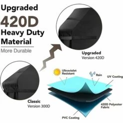 AOUGO Housses De Barbecue Housse De Barbecue étanche Coupe-vent, Indéchirable Housse De Barbecue Avec Sangles Et Sac De Rangement (145 X 61 X 117 Cm) 7 AOUGO Housses De Barbecue Housse De Barbecue étanche Coupe-vent, Indéchirable Housse De Barbecue Avec Sangles Et Sac De Rangement (145 X 61 X 117 Cm) -Accessoires de barbecue Soldes 58575313 3