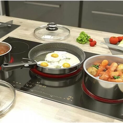 BACKEN 392009 - Batterie De Cuisine - Set De Poeles Et Casseroles - Inox - 9 Pieces - Tous Feux Dont Induction 2 BACKEN 392009 - Batterie De Cuisine - Set De Poeles Et Casseroles - Inox - 9 Pieces - Tous Feux Dont Induction – Image 2