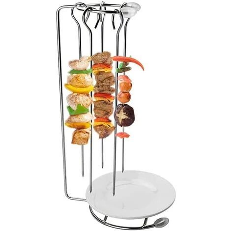 KARTOKNER Lot De 2 Brochettes Pour Barbecue En Acier Inoxydable - Avec Support De Suspension Pour Barbecue 2 KARTOKNER Lot De 2 Brochettes Pour Barbecue En Acier Inoxydable - Avec Support De Suspension Pour Barbecue – Image 2