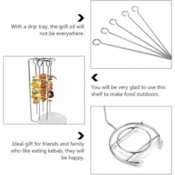 KARTOKNER Lot De 2 Brochettes Pour Barbecue En Acier Inoxydable - Avec Support De Suspension Pour Barbecue 7 KARTOKNER Lot De 2 Brochettes Pour Barbecue En Acier Inoxydable - Avec Support De Suspension Pour Barbecue -Accessoires de barbecue Soldes 58748059 3