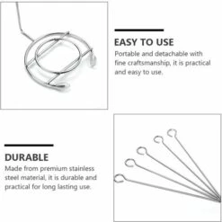 KARTOKNER Lot De 2 Brochettes Pour Barbecue En Acier Inoxydable - Avec Support De Suspension Pour Barbecue 8 KARTOKNER Lot De 2 Brochettes Pour Barbecue En Acier Inoxydable - Avec Support De Suspension Pour Barbecue -Accessoires de barbecue Soldes 58748059 4