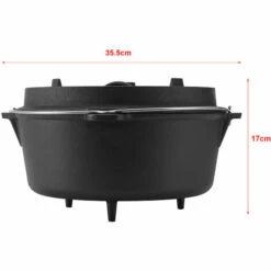 Cocotte Enkhuizen En Fonte Pour 14-20 Personnes 13,6 Litres [en.casa] -Accessoires de barbecue Soldes 58805538 3