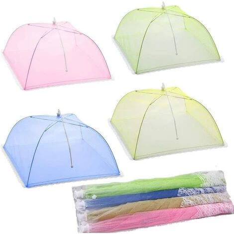 HIASDFLS 4 Pcs Cloche Alimentaire/Cloche Anti-Insectes/Aliments Tente/Couvercle De Nourriture Pliante Écran En Maille Parapluie-Niques, Bbq Et Plus - 4 Couleurs (Rose, Vert, Jaune, Bleu) 1 HIASDFLS 4 Pcs Cloche Alimentaire/Cloche Anti-Insectes/Aliments Tente/Couvercle De Nourriture Pliante Écran En Maille Parapluie-Niques, Bbq Et Plus - 4 Couleurs (Rose, Vert, Jaune, Bleu)