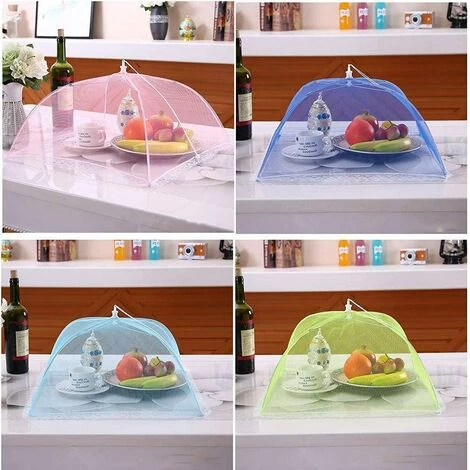 HIASDFLS 4 Pcs Cloche Alimentaire/Cloche Anti-Insectes/Aliments Tente/Couvercle De Nourriture Pliante Écran En Maille Parapluie-Niques, Bbq Et Plus - 4 Couleurs (Rose, Vert, Jaune, Bleu) 5 HIASDFLS 4 Pcs Cloche Alimentaire/Cloche Anti-Insectes/Aliments Tente/Couvercle De Nourriture Pliante Écran En Maille Parapluie-Niques, Bbq Et Plus - 4 Couleurs (Rose, Vert, Jaune, Bleu) – Image 5