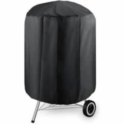 LYCXAMES Housse Barbecue Barbecook Ronde 58*77CM Bâche Housse De Protection BBQ Résistante 210D Imperméable Antipoussière Anti -UV Anti-vieillissement Couverture De Grill Sangle Ajustable