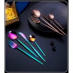 TANCYCO Ensemble De Vaisselle 24 Pièces Avec Boîte-cadeau Ensemble De Couverts De Cuisine En Acier Inoxydable Couteau Fourchette Cuillère Couverts Vaisselle Minimaliste (or Noir) 9 TANCYCO Ensemble De Vaisselle 24 Pièces Avec Boîte-cadeau Ensemble De Couverts De Cuisine En Acier Inoxydable Couteau Fourchette Cuillère Couverts Vaisselle Minimaliste (or Noir) -Accessoires de barbecue Soldes 59191701 5