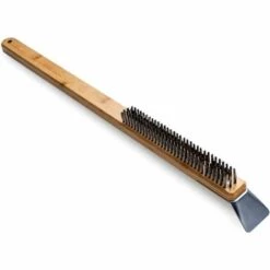 Accessoires de barbecue Soldes 5 OUSUDELA Brosse Metallique Et Racloir 2 En 1 Pour Four A Pizza Ooni: Brosse De Nettoyage Pour Pierre A Pizza Et Grille Barbecue