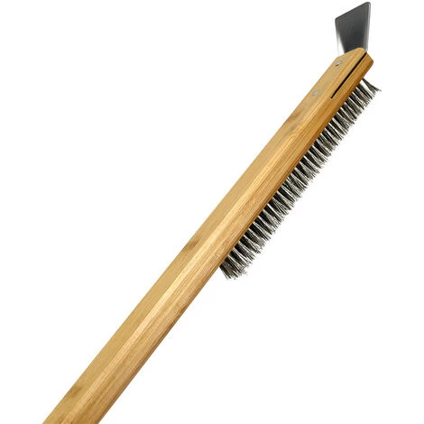 OUSUDELA Brosse Metallique Et Racloir 2 En 1 Pour Four A Pizza Ooni: Brosse De Nettoyage Pour Pierre A Pizza Et Grille Barbecue 3 OUSUDELA Brosse Metallique Et Racloir 2 En 1 Pour Four A Pizza Ooni: Brosse De Nettoyage Pour Pierre A Pizza Et Grille Barbecue – Image 3