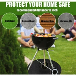 QERSTA Tapis De Feu Feu Tapis Four Extérieur Brasier Tapis Isolant Noir Rond Ignifuge Rond 40 Pouces 7 QERSTA Tapis De Feu Feu Tapis Four Extérieur Brasier Tapis Isolant Noir Rond Ignifuge Rond 40 Pouces -Accessoires de barbecue Soldes 59292795 3