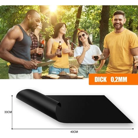 ZOLGINAH Tapis De Cuisson Pour Barbecue, 40x33cm Set De 8 Feuilles De BBQ Réutilisable Extérieur, Cuisson Mats Plancha Pour Barbecue Gaz, Weber Charbon Barbecue, Postuler à Plaques Et Grilles Pour Cuisson 3 ZOLGINAH Tapis De Cuisson Pour Barbecue, 40x33cm Set De 8 Feuilles De BBQ Réutilisable Extérieur, Cuisson Mats Plancha Pour Barbecue Gaz, Weber Charbon Barbecue, Postuler à Plaques Et Grilles Pour Cuisson – Image 3