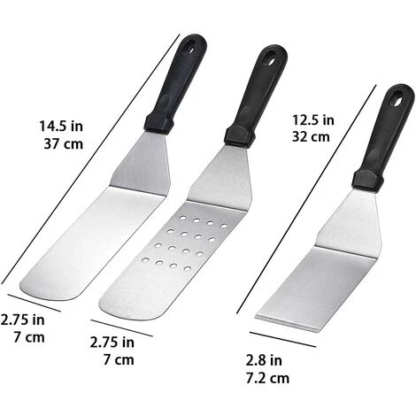 ZOLGINAH 12 Pcs Ensemble D'accessoires Pour Plaque Chauffante Professionnelle BBQ, En Acier Inoxydable Spatule Plancha - Idéal Pour Les Grillades Teppanyaki - Kit Cadeau Grill 2 ZOLGINAH 12 Pcs Ensemble D'accessoires Pour Plaque Chauffante Professionnelle BBQ, En Acier Inoxydable Spatule Plancha - Idéal Pour Les Grillades Teppanyaki - Kit Cadeau Grill – Image 2