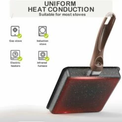 LIFCAUSAL Tamagoyaki Poêle à Omelette Japonaise Poêle à œufs Poêle à Omelette Sans Huile Antiadhésive Yuzishao Retangle Poêle à Omelette,13*18 Cm, Noir, 8 LIFCAUSAL Tamagoyaki Poêle à Omelette Japonaise Poêle à œufs Poêle à Omelette Sans Huile Antiadhésive Yuzishao Retangle Poêle à Omelette,13*18 Cm, Noir, -Accessoires de barbecue Soldes 59386014 4