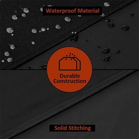 Housse Barbecue ,BBQ Couverture, De Gril Anti-UV/Anti-l'eau/Anti-l'Humidité Pour Weber, Holland, JennAir 160x68x120cm Noire FUIENKO 4 Housse Barbecue ,BBQ Couverture, De Gril Anti-UV/Anti-l'eau/Anti-l'Humidité Pour Weber, Holland, JennAir 160x68x120cm Noire FUIENKO – Image 4