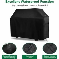 PESCE Housse Pour Barbecue,Couverture De Gril Gaz Bache De Protection Couverture Résistante Pour 420D Tissu Oxford Étanche Résistant Aux UV Et Aux Larmes, Pour Weber, Holland, Jennair Etc(150x64x119cm) 8 PESCE Housse Pour Barbecue,Couverture De Gril Gaz Bache De Protection Couverture Résistante Pour 420D Tissu Oxford Étanche Résistant Aux UV Et Aux Larmes, Pour Weber, Holland, Jennair Etc(150x64x119cm) -Accessoires de barbecue Soldes 60169862 4