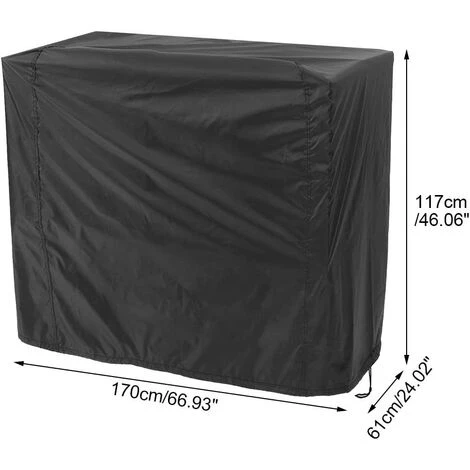 ENLENK Housse Barbecue Noir, Couverture De Gril Anti-UV/Anti-l'eau/Anti-l'humidité Protection UV Poussière Eau Résistant Au Vent Pour Barbecue Extérieur Jardin Patio Grill (170x61x117cm) 2 ENLENK Housse Barbecue Noir, Couverture De Gril Anti-UV/Anti-l'eau/Anti-l'humidité Protection UV Poussière Eau Résistant Au Vent Pour Barbecue Extérieur Jardin Patio Grill (170x61x117cm) – Image 2