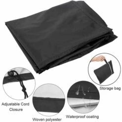 ENLENK Housse Barbecue Noir, Couverture De Gril Anti-UV/Anti-l'eau/Anti-l'humidité Protection UV Poussière Eau Résistant Au Vent Pour Barbecue Extérieur Jardin Patio Grill (170x61x117cm) 8 ENLENK Housse Barbecue Noir, Couverture De Gril Anti-UV/Anti-l'eau/Anti-l'humidité Protection UV Poussière Eau Résistant Au Vent Pour Barbecue Extérieur Jardin Patio Grill (170x61x117cm) -Accessoires de barbecue Soldes 60170684 4