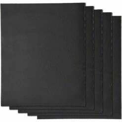 Cisea Tapis De Feuilles Cuisson Barbecue Set De 5 Tapis De Grillade XL 50x40 Cm Anti Adhérent Réutilisable Pour Four Gaz électrique Bbq Charbon Bois Micro-ondes En Silicone - Noir